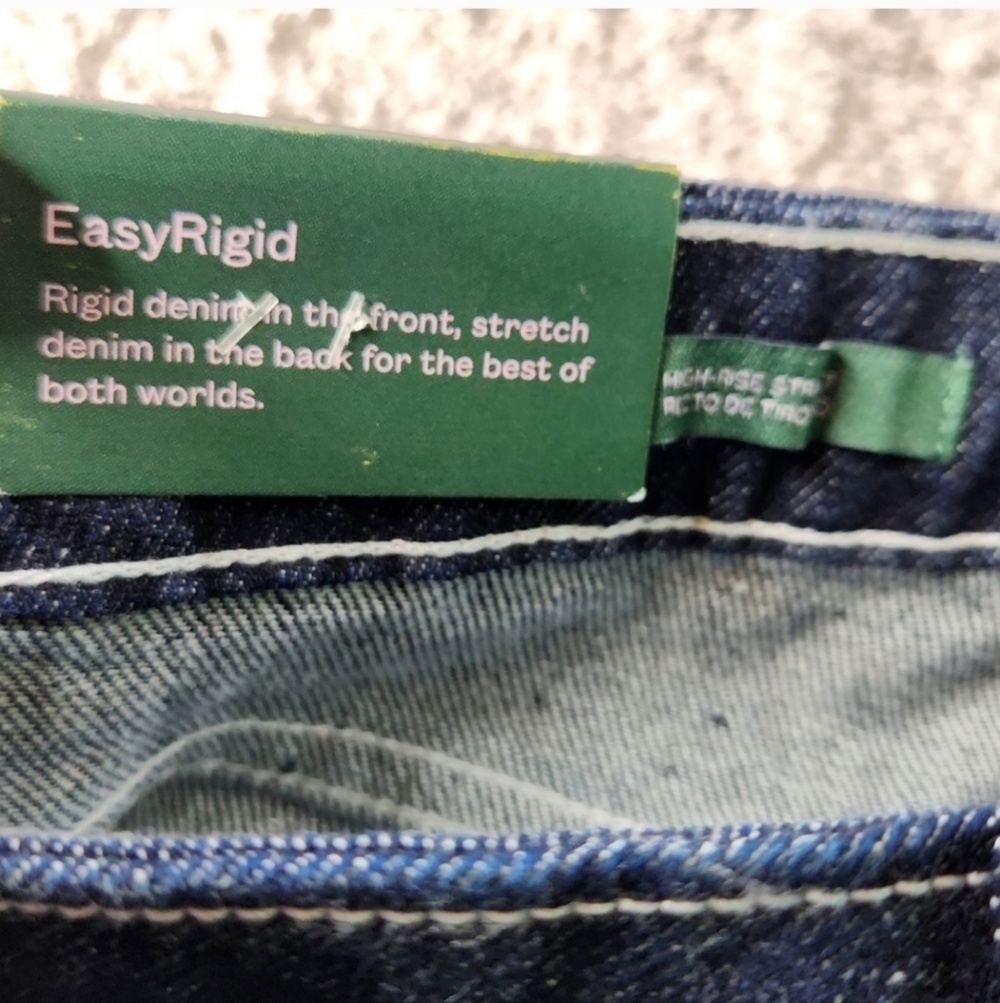 Women's High-Rise EasyRigid Straight Jeans - Wild Fable Blue Raw Wash Size 00/32 - Picture 9 of 13